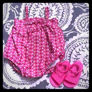 Sz 12m Polka Dot Bubble Swimsuit